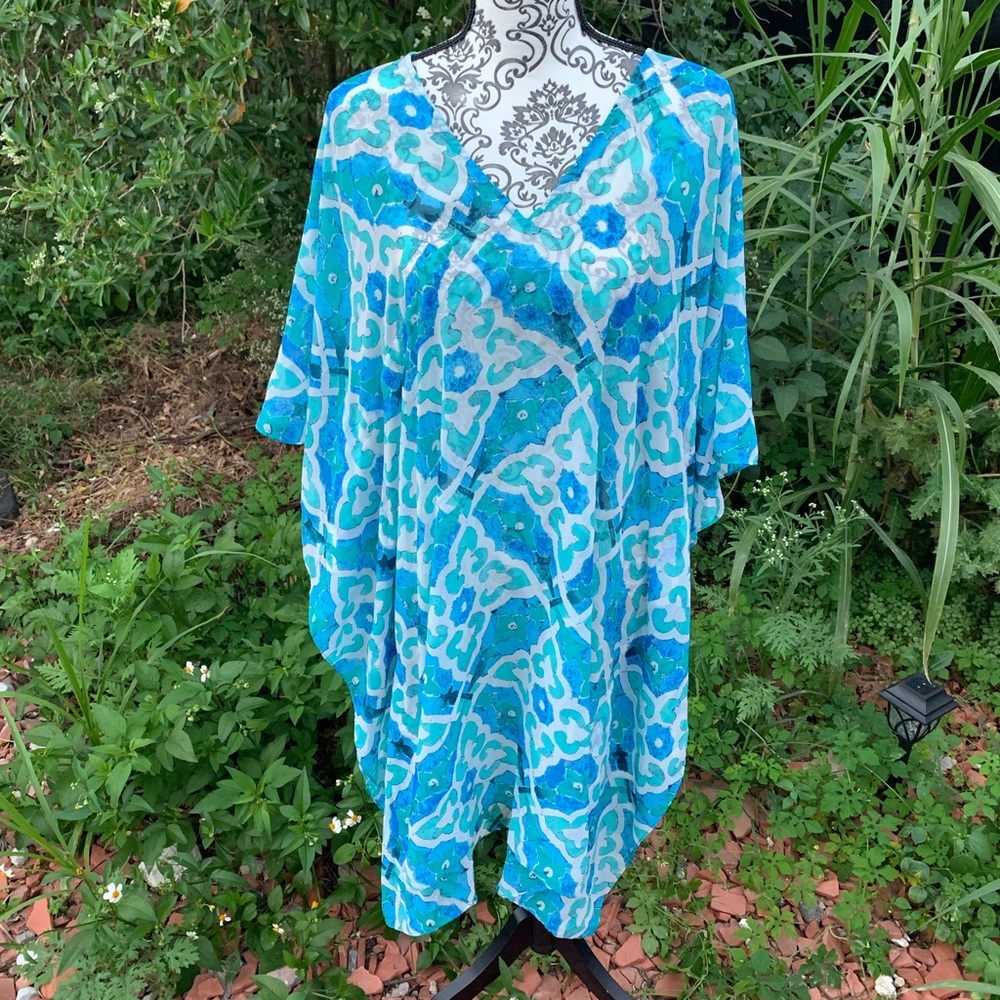 Blue beach cover up